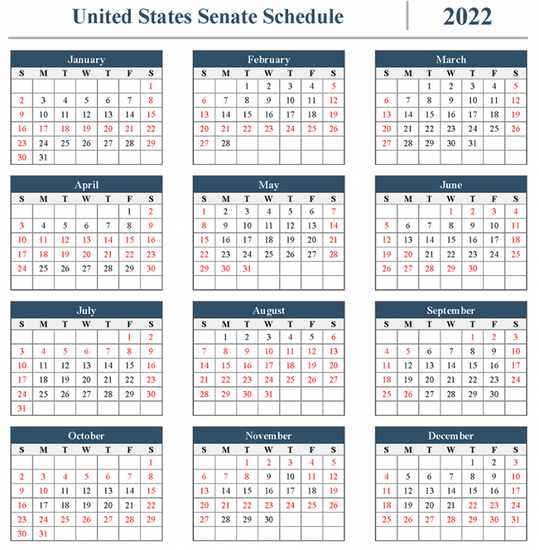 Senate Schedule United States Senate Periodical Press Gallery